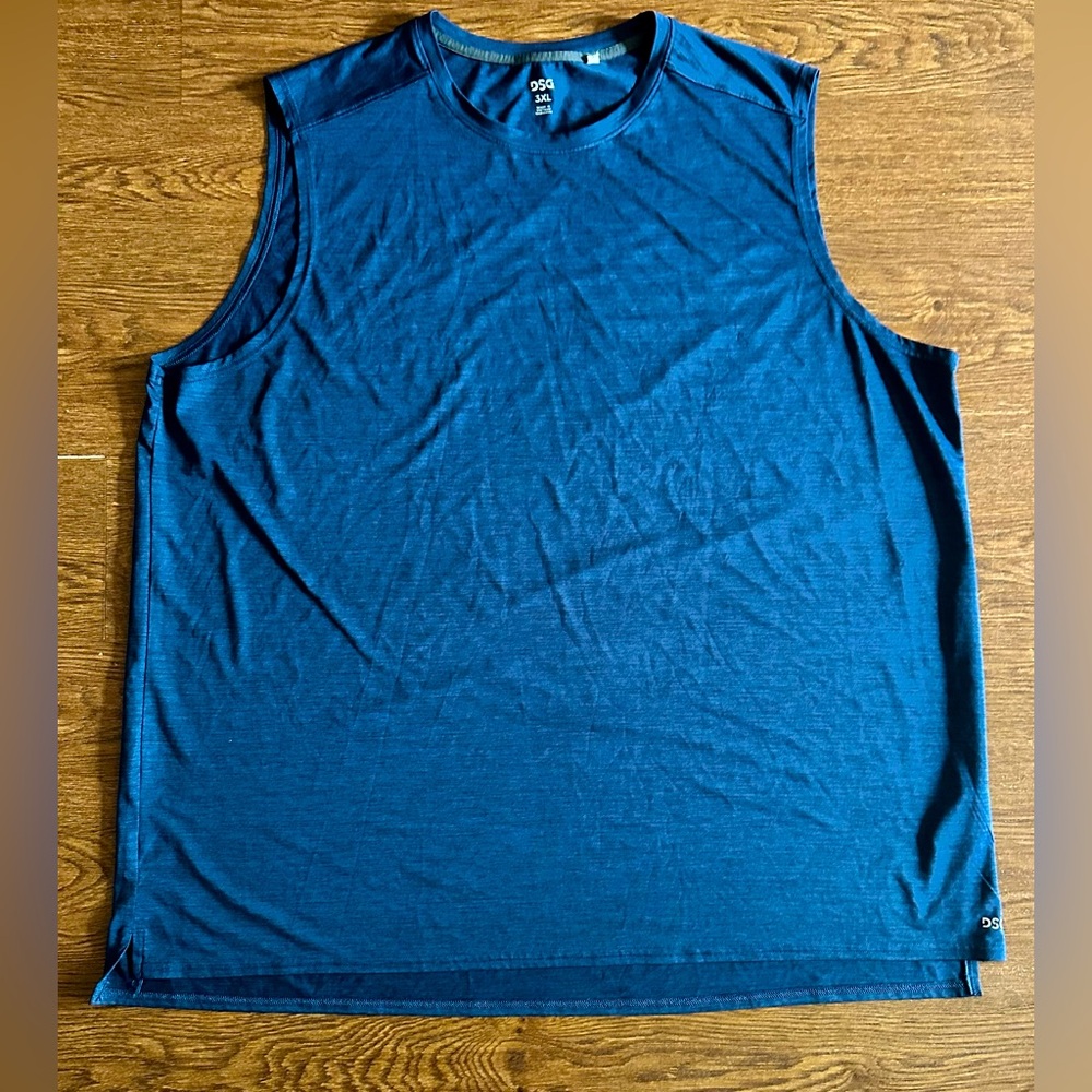 DSG Activewear Tank Top Men’s 3XL Dark Blue Space Dye Sleeveless Stretch Gym